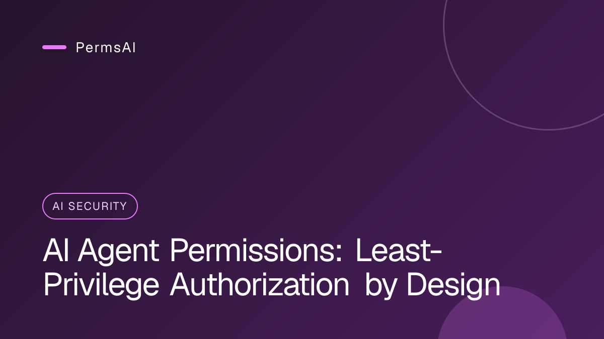 AI Agent Permissions: Least-Privilege Authorization by Design featured image