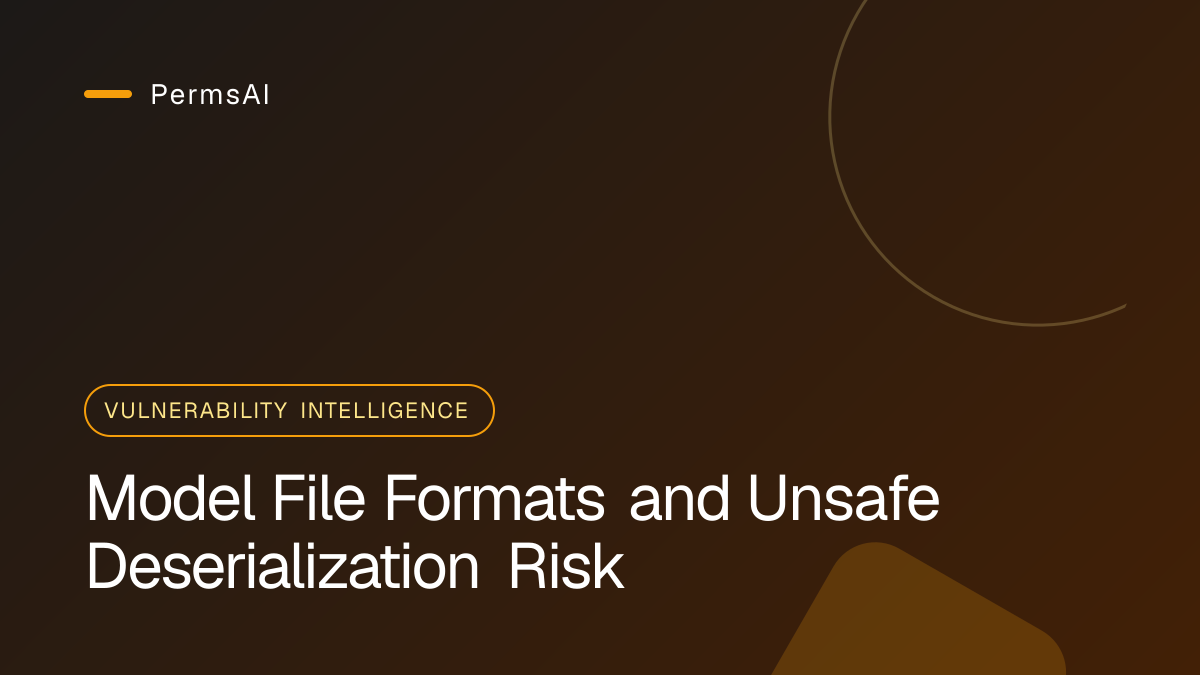 Model File Formats and Unsafe Deserialization Risk featured image