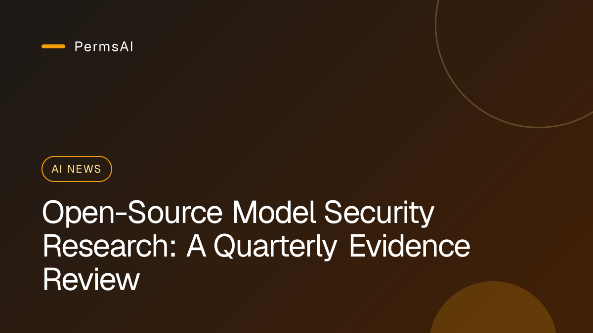 Open-Source Model Security Research: A Quarterly Evidence Review featured image